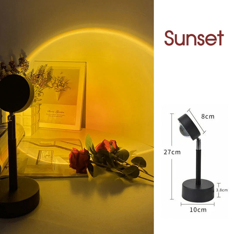 Afterglow Romantic Sunset Projection Lamp - LED Floor & Rainbow Night Light