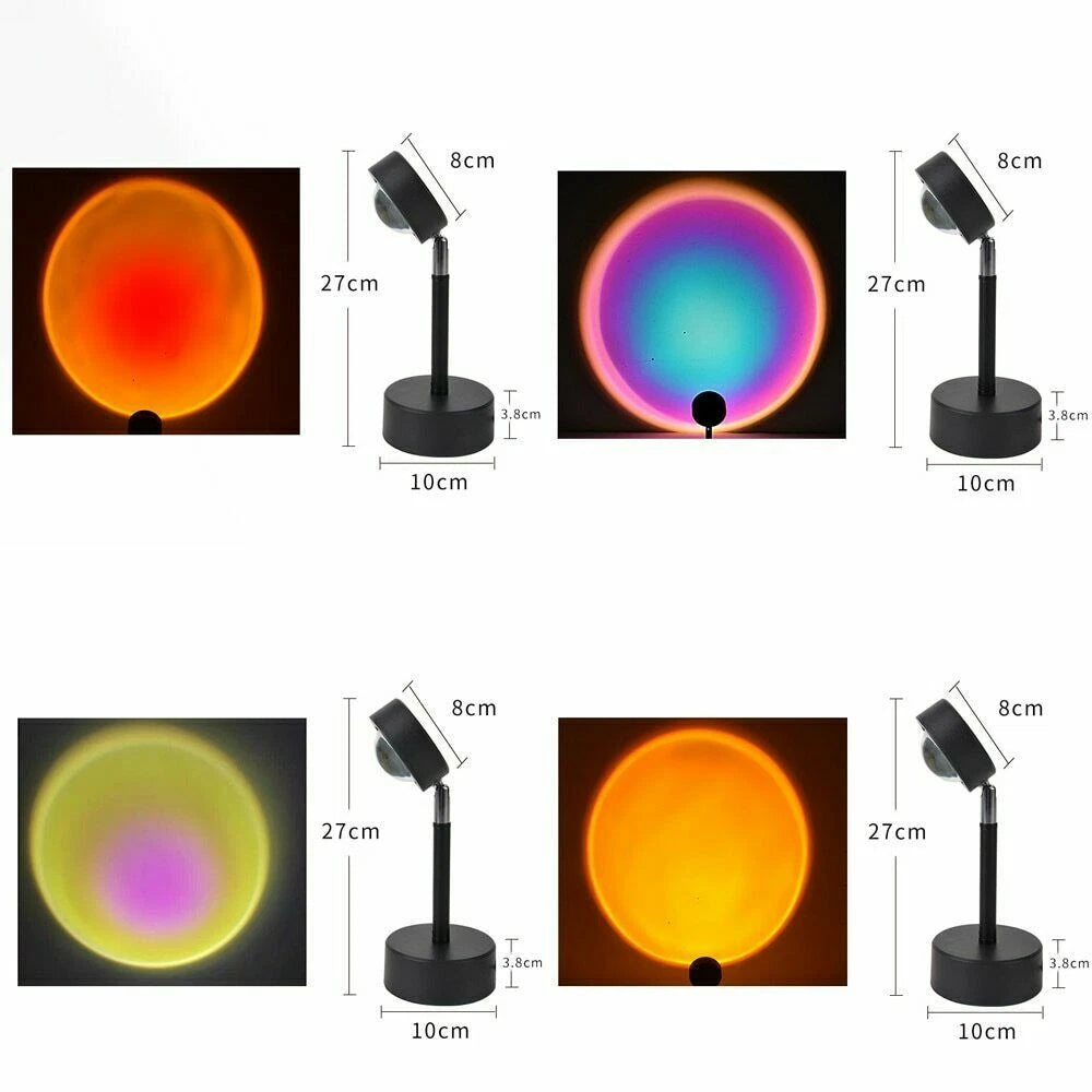 Afterglow Romantic Sunset Projection Lamp - LED Floor & Rainbow Night Light